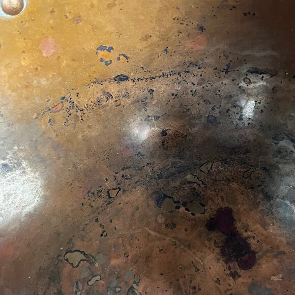 Vintage French Copper Mixing Bowl Pastry Chef Round Bottom 10” Rolled Rim Heavy - Picture 13 of 16